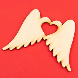 Unfinished Wood Angel Wings Cutout