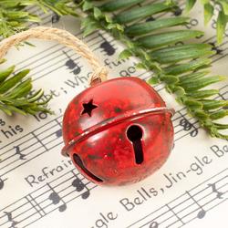 Rustic Red Sleigh Bell Ornament
