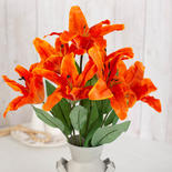 Artificial Orange Tiger Lily Bush
