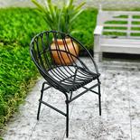Dollhouse Miniature Black Wire Outdoor Chair