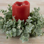 Weatherproof Artificial Seeded Eucalyptus Candle Ring