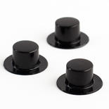 Miniature Black Acrylic Top Hats
