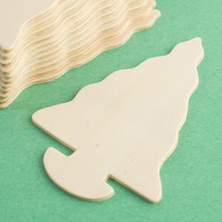 Unfinished Wood Christmas Tree Cutout Shapes Group of 12