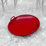 Dollhouse Miniature Round Sled in Red