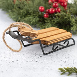 Old Fashioned Wooden Sled Ornament