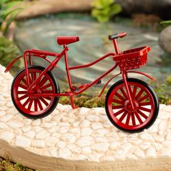 Dollhouse Miniature Small Red Bicycle with Basket