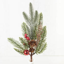 Snowy Pine and Cones Christmas Floral Pick