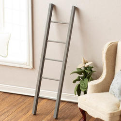 Dollhouse Miniature Gray Straight Ladder