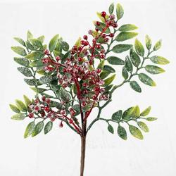 Artificial Snowy Berry Christmas Floral Stem