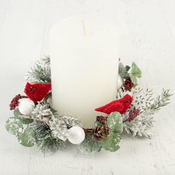 Cardinal and Snowball Candle Ring