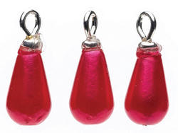Dollhouse Miniature Red Drop Christmas Ornaments