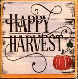 Miniature Happy Harvest Decor Board Sign