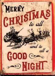 Miniature Merry Christmas To All Decor Rustic Farmhouse Sign