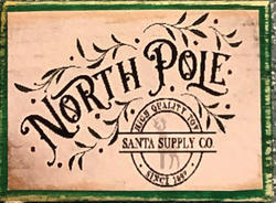 Miniature North Pole Decor Rustic Farmhouse Sign