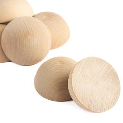 Unfinished Wood Split Balls