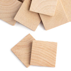 Unfinished Wood Square Tile Cutouts