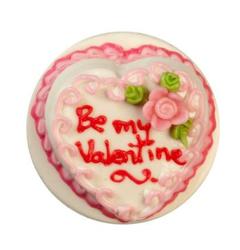 Dollhouse Miniature "Be My Valentine" Cake