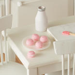 Dollhouse Miniature Strawberry Macarons
