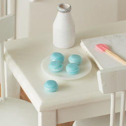 Dollhouse Miniature Blue Macarons