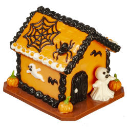 Dollhouse Miniature Halloween Gingerbread House