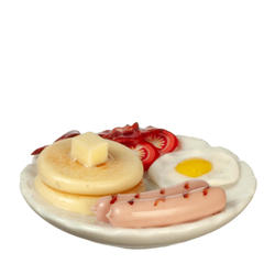 Dollhouse Miniature Breakfast Platter