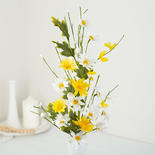 Yellow Artificial Daisy with Berries Spray