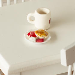 Dollhouse Miniature Biscuit and Jam Dish