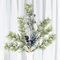 Artificial Blueberry Cypress Pine Pick