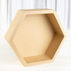 Paper Mache Hexagon Shadowbox