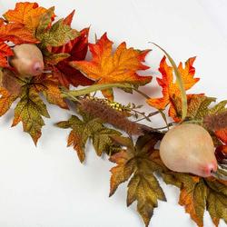 Artificial Autumn Maple Leaf and Pear Garland