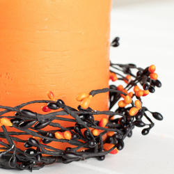 Black and Orange Pip Berry Candle Ring