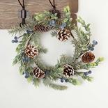 Artificial Pine Wreath with Berries and Pinecones