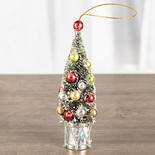 Silver Bottle Brush Tree Christmas Ornament