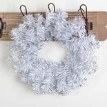 Retro White and Silver Tinsel Wreath