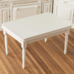 Dollhouse Miniature White Table