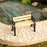 Miniature Ivory Garden Bench