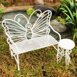 Miniature Butterfly Bench and Table Set