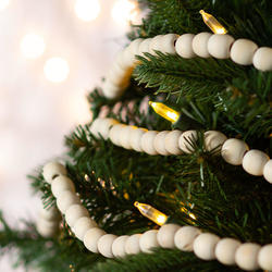 Natural Wood Bead Garland - Christmas Garlands - Christmas and Winter -  Holiday Crafts - Factory Direct Craft