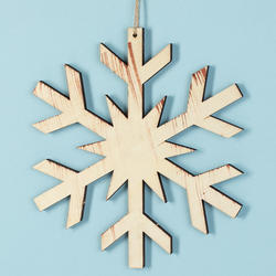 Unfinished Wood Laser Cut Snowflake Ornament
