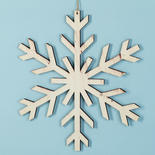 Wooden Snowflake Cut Out Ornament
