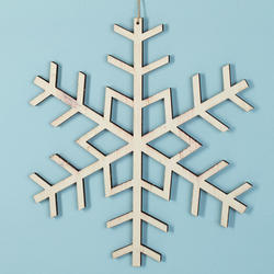 Wooden Snowflake Cut Out Ornament
