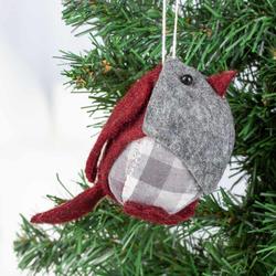 Primitive Holiday Bird Ornament