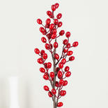 Artificial Plump Red Berry Stem