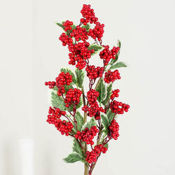 Artificial Berry and Holly Leaves Spray
