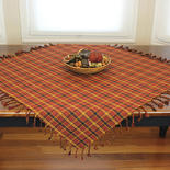 Homestead Barn Red Fringed Table Square