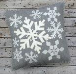 Falling Snow Flakes Decorative Pillow