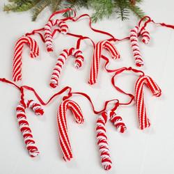 Faux Candy Cane Garland