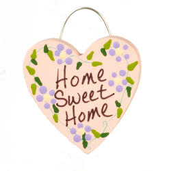 Dollhouse Miniature Pink Home Sweet Home Sign