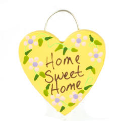Dollhouse Miniature Yellow Home Sweet Home Sign
