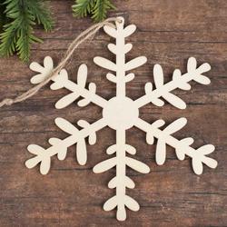 Unfinished Wood Snowflake Ornament